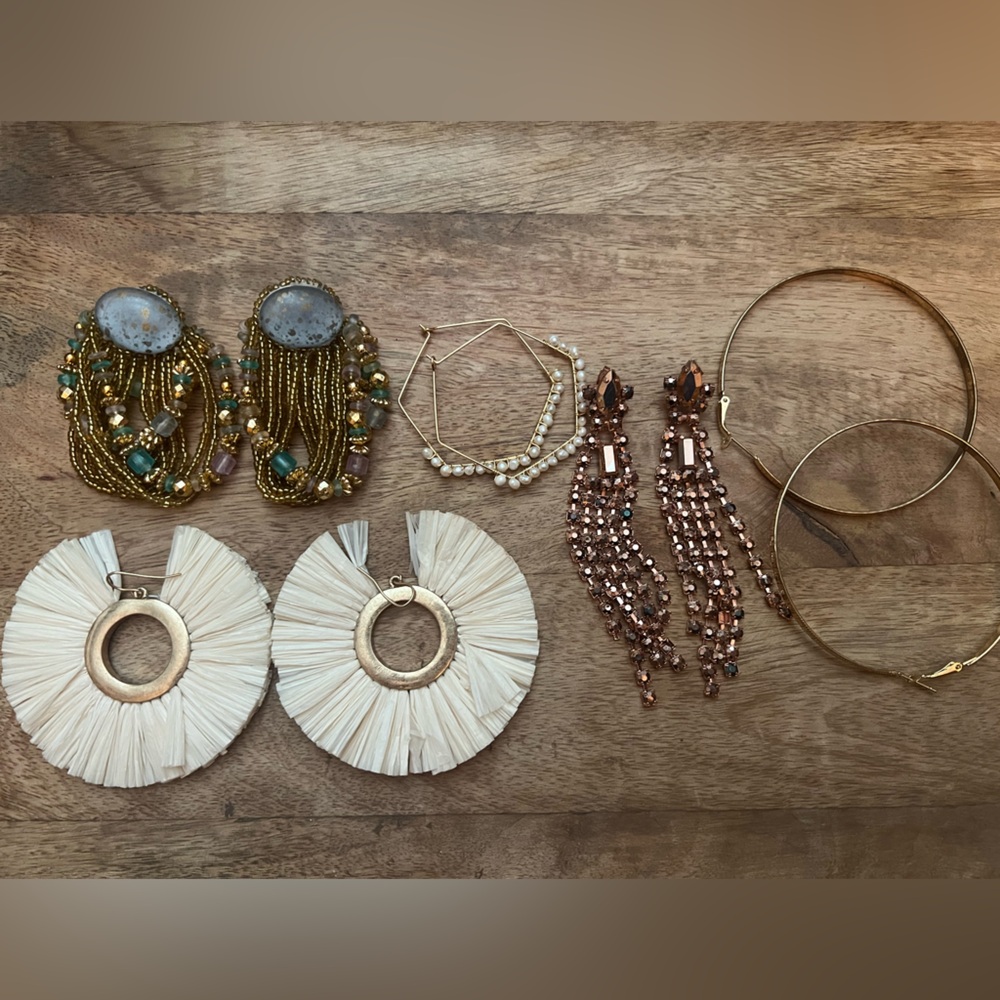 Statement Earrings 5 Piece Lot